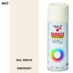 PRISMA COLOR Akrylowy Lakier MATOWY 400ml RAL MAT 9001M KREMOWY