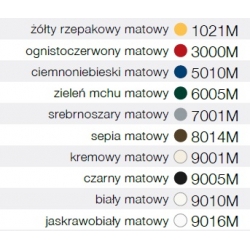 PRISMA COLOR Akrylowy Lakier MATOWY 400ml RAL MAT 3000M OGNISTOCZERWONY